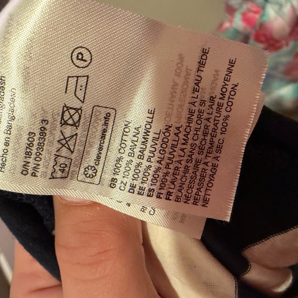 H&M Navy and White Striped midi dress L - Picture 4 of 4